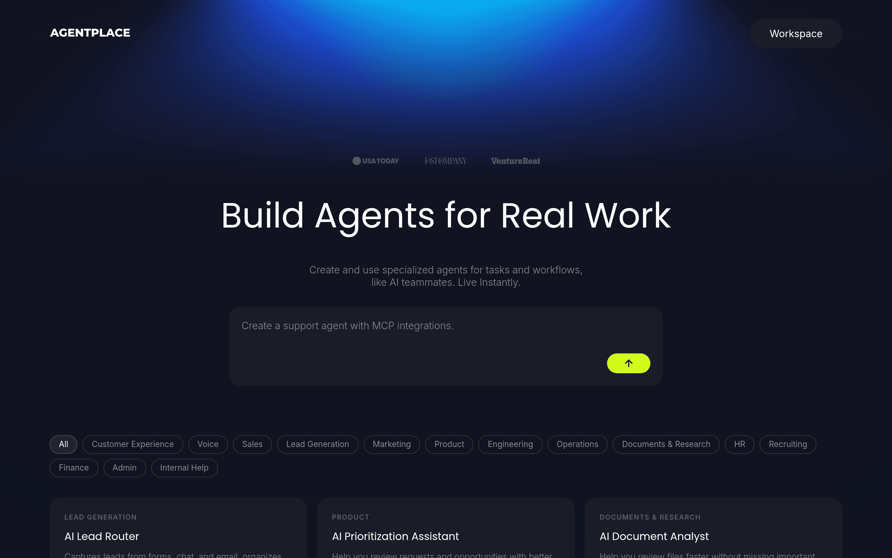 Agentplace pricing page screenshot