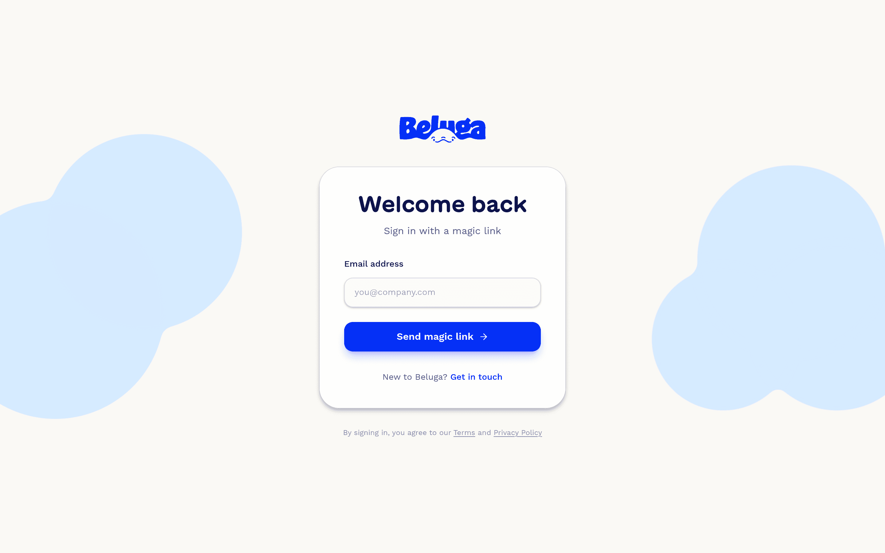 Beluga pricing page screenshot
