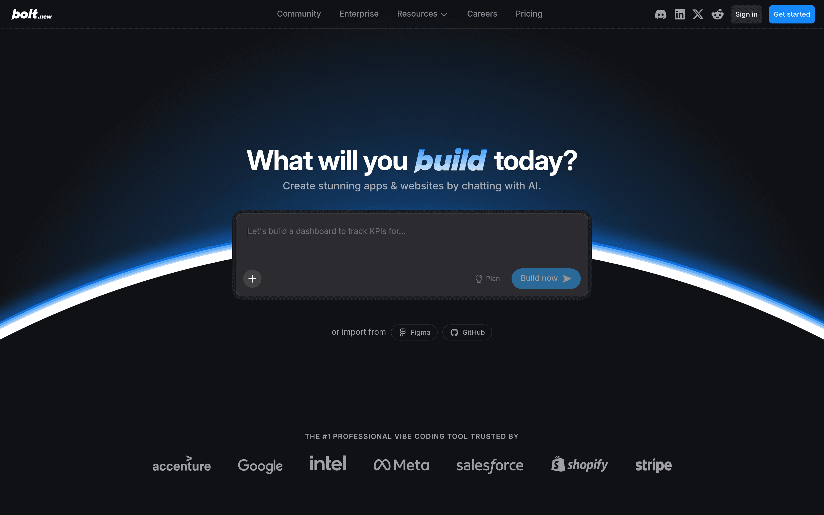 bolt.new pricing page screenshot