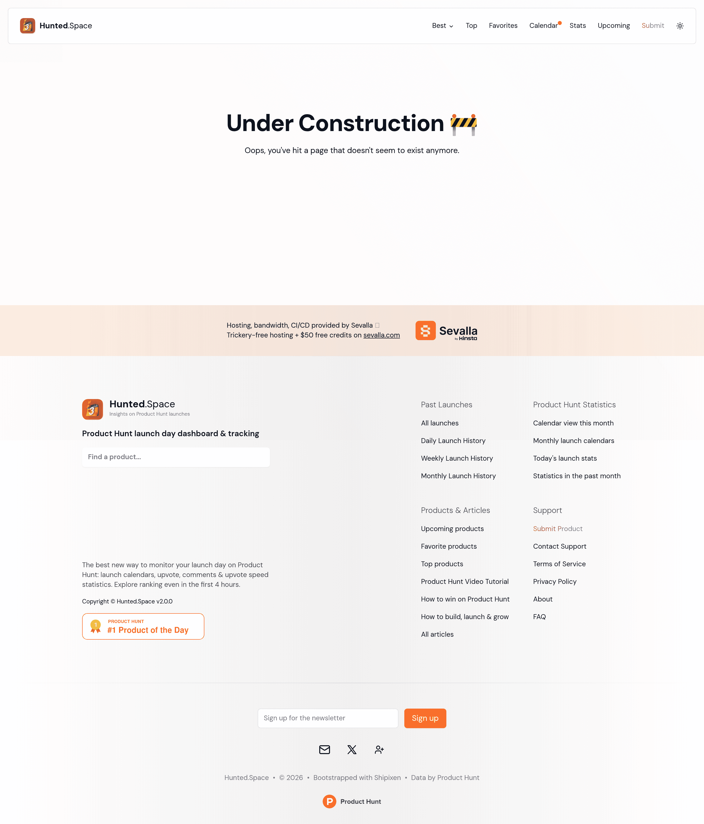Hunted Space pricing page screenshot