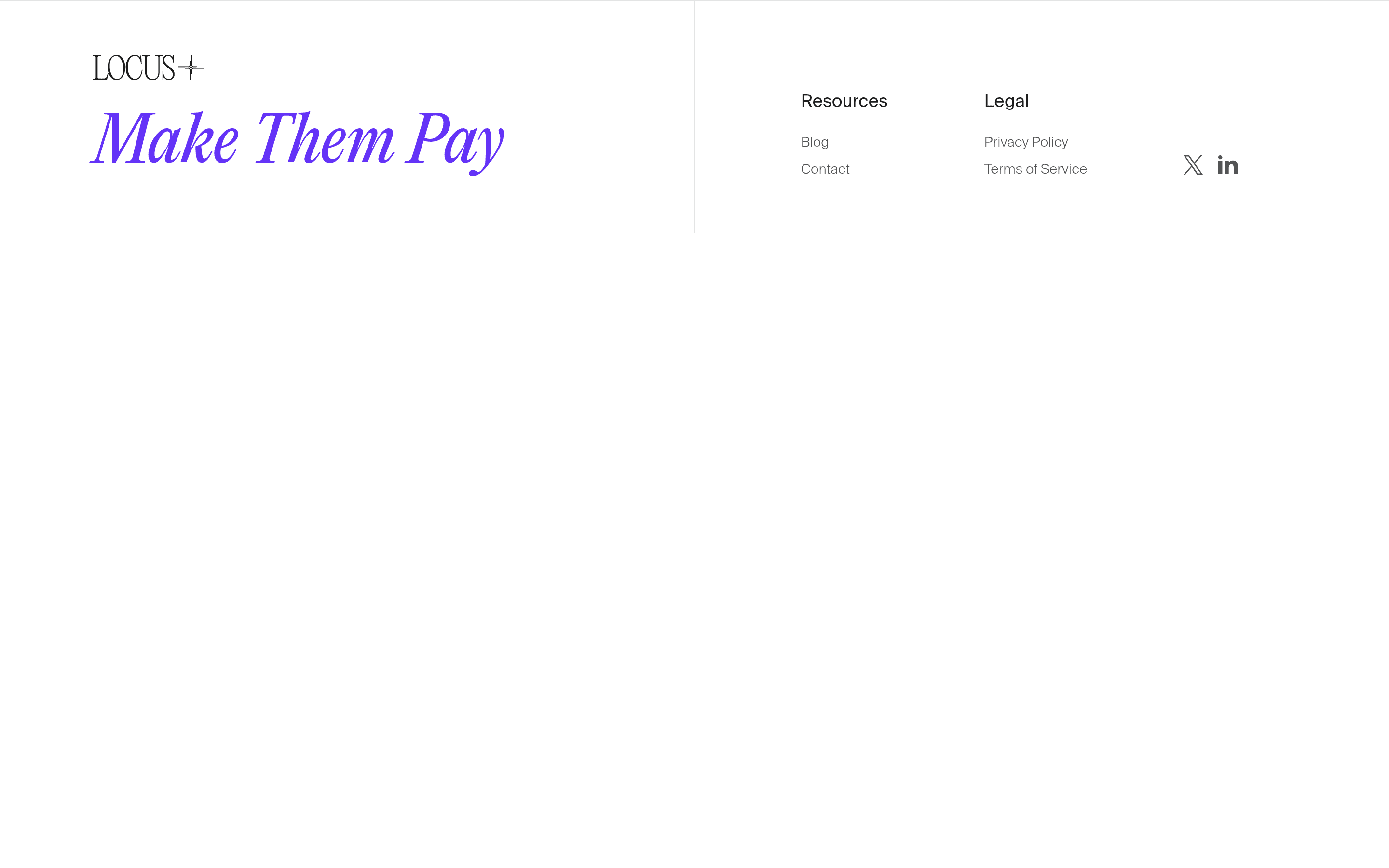 Locus pricing page screenshot