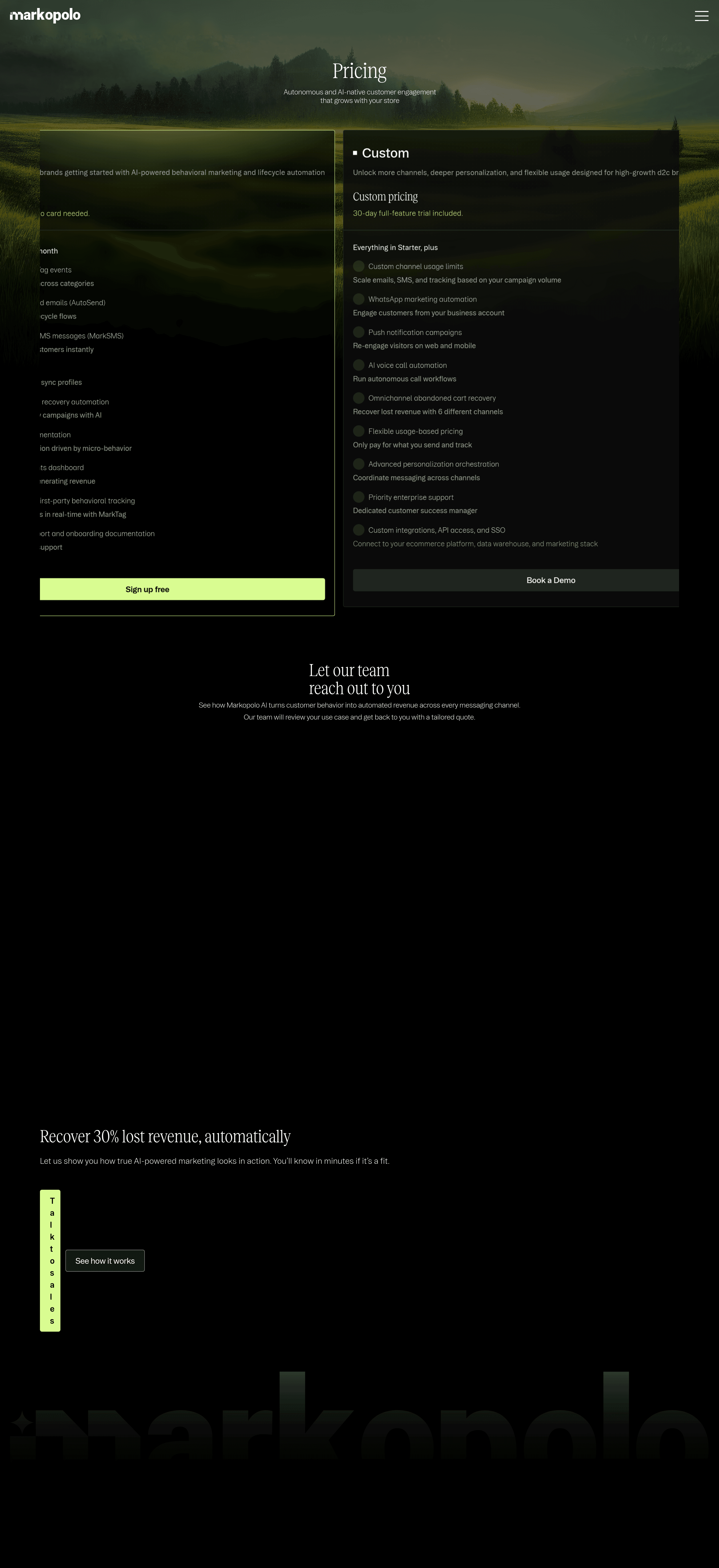 Marktag pricing page screenshot