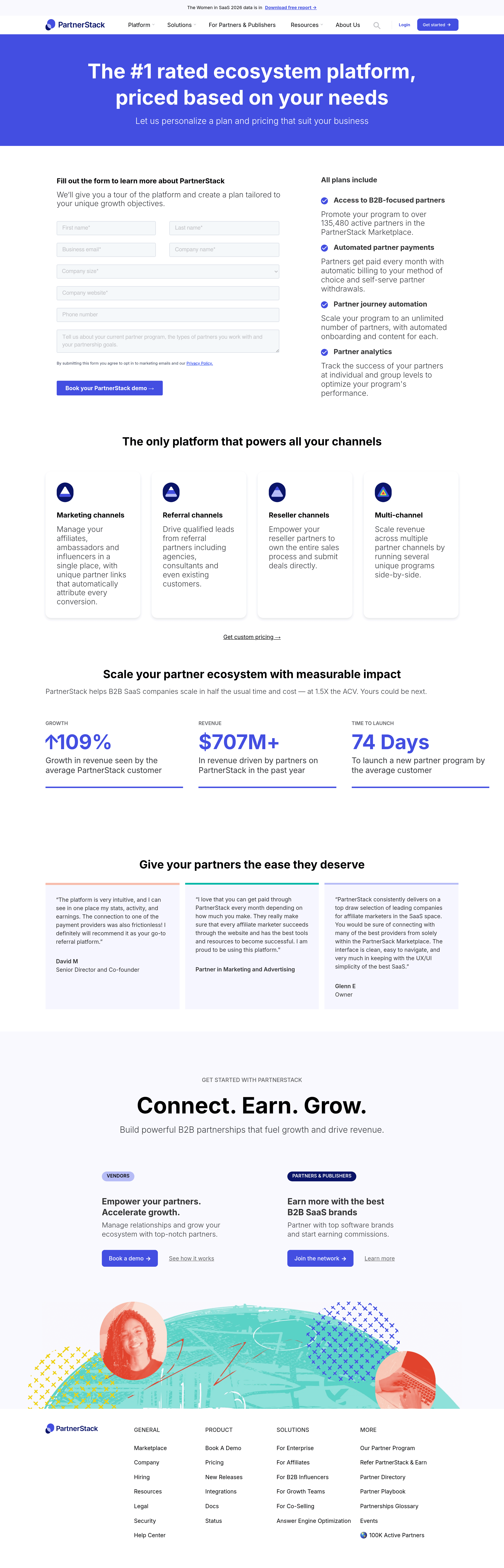 PartnerStack pricing page screenshot