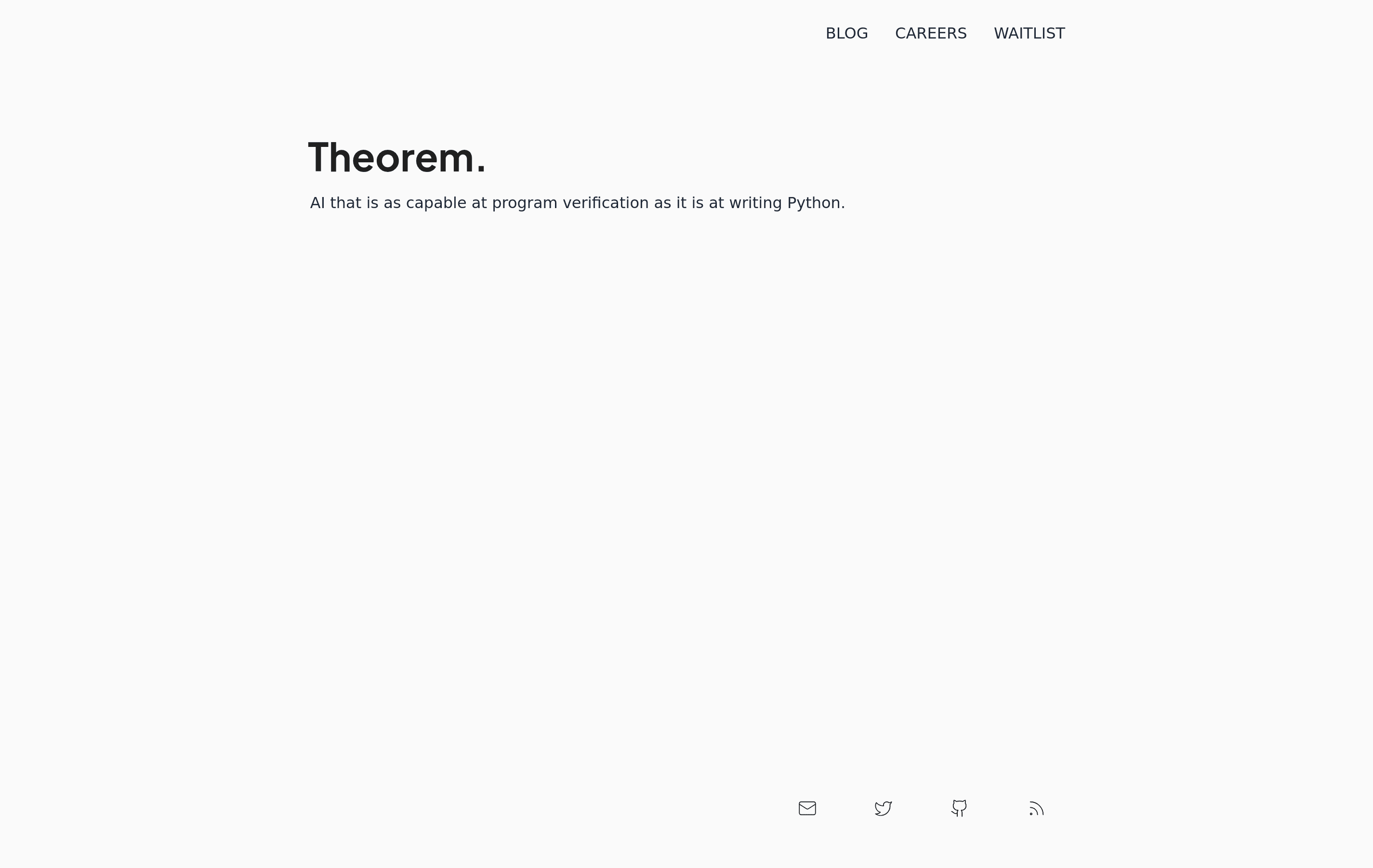 Theorem pricing page screenshot