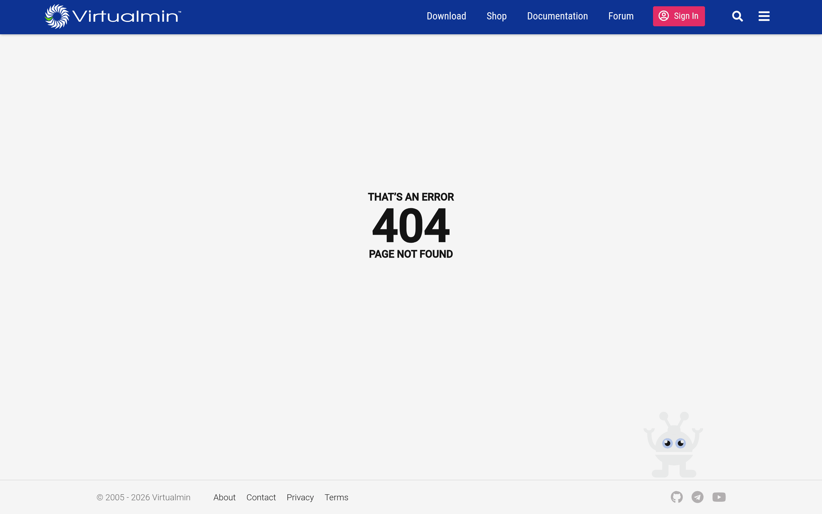 Virtualmin pricing page screenshot