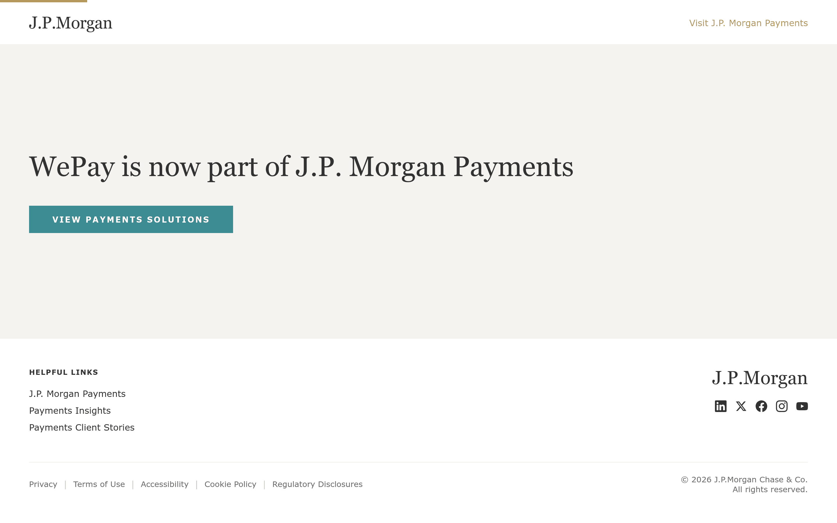 WePay pricing page screenshot