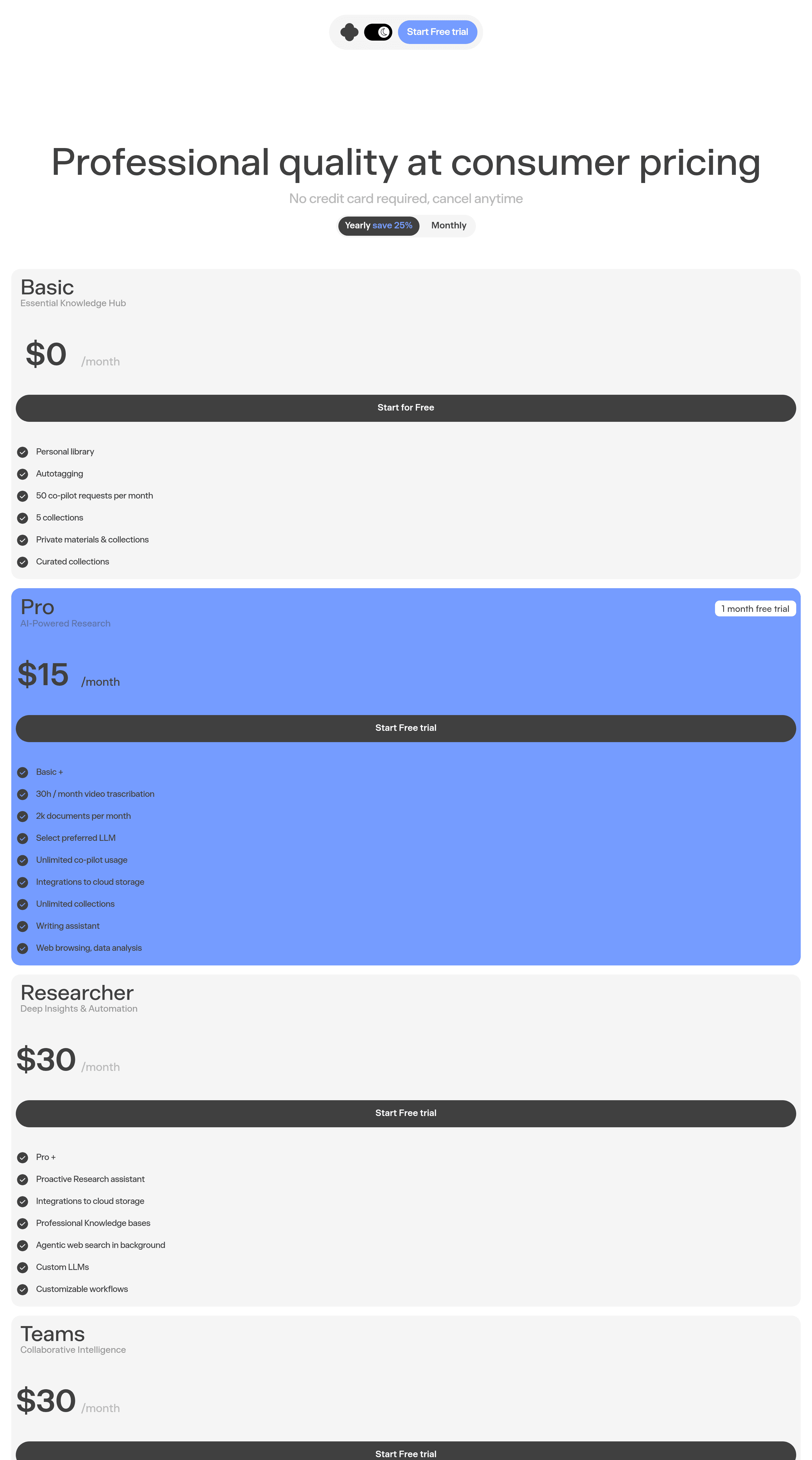 IKI.AI pricing page screenshot