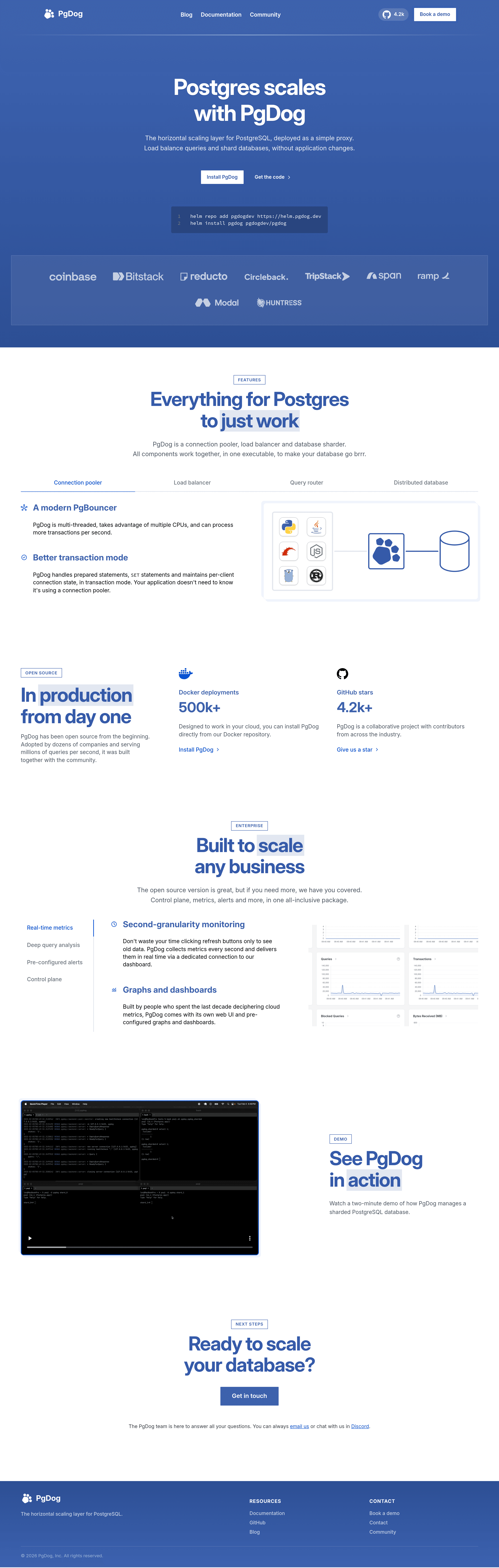 PgDog pricing page screenshot