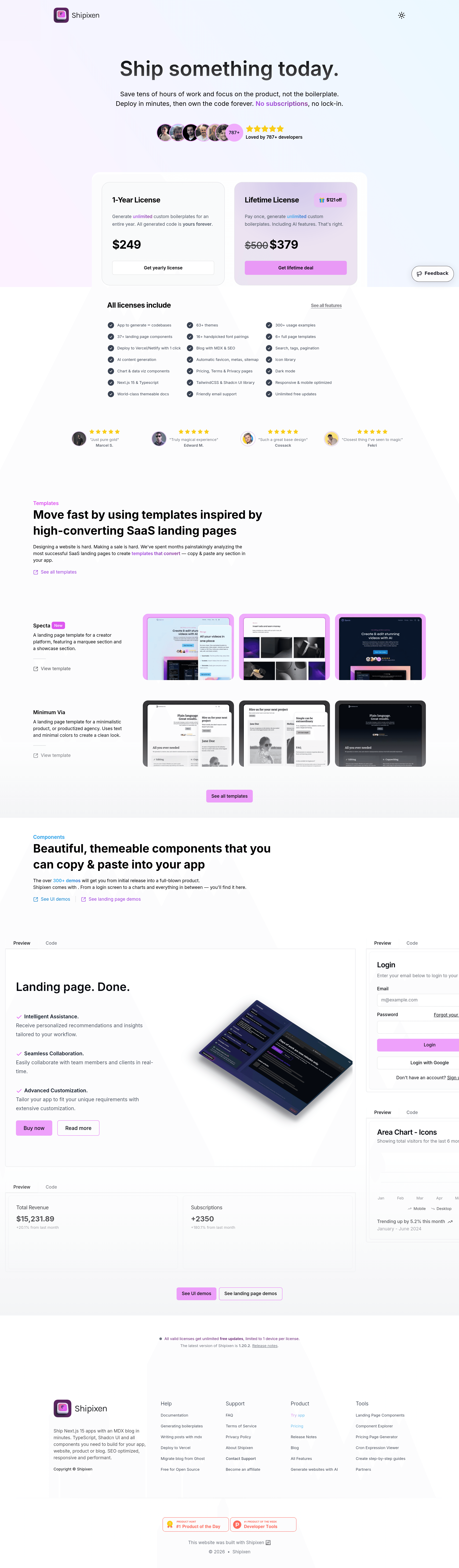 Shipixen pricing page screenshot