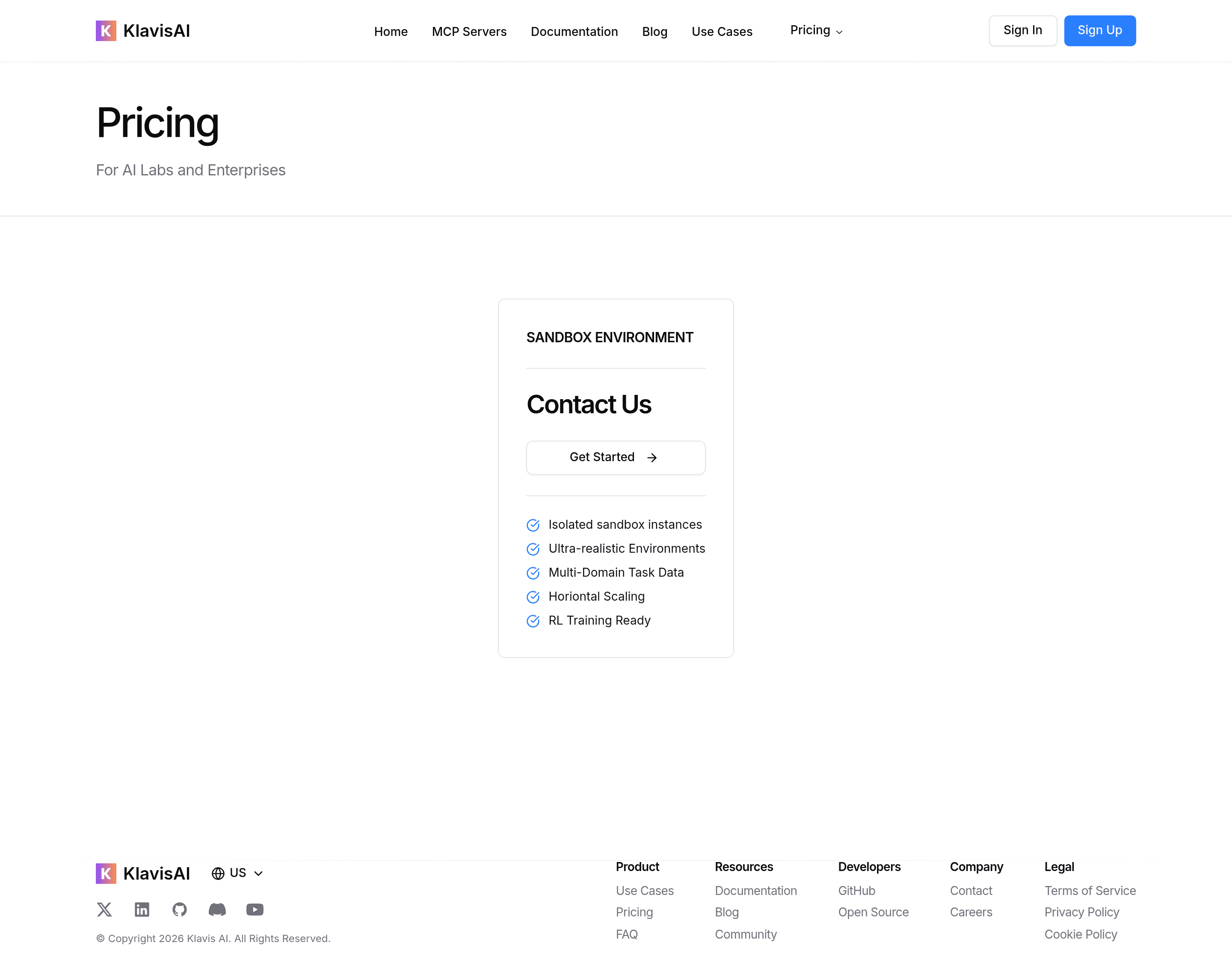 Strata pricing page screenshot